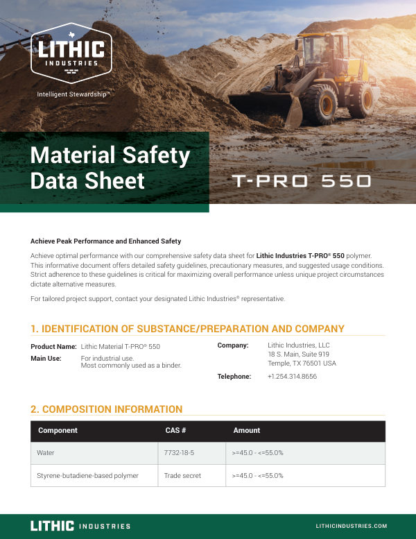Material safety info sheet PDF preview