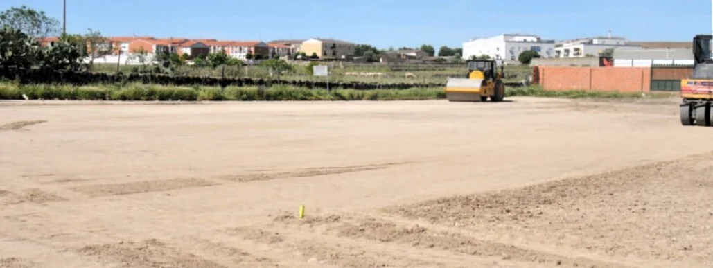Helicopter landing pad stabilization, Casar de Cáceres Spain — T-PRO® polymer wear course