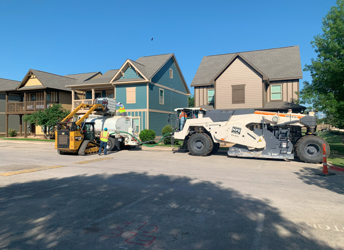 The Retreat — Wirtgen reclaimer and CAT equipment pre-treatment