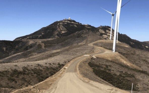Strauss Wind Farm service road stabilization, California — T-PRO® polymer dust control